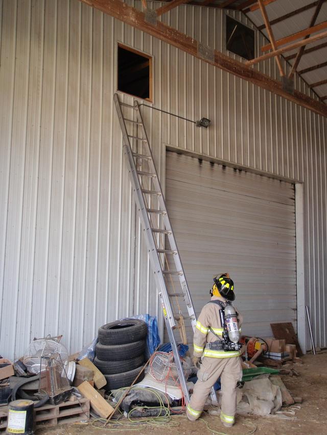 Shed fire, May 18, 2010. Mark Hefel farm.
